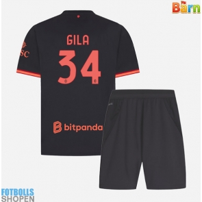 Billiga AC Milan Mario Gila #34 Tredjeställ Barn 2026-27 Kortärmad (+ Korta byxor)